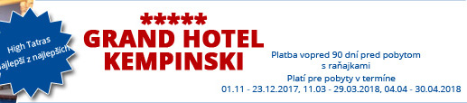 Hotel Kempinski***** High Tatras – Najlepší z najlepších