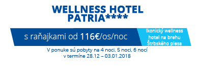 Wellness Hotel Patria**** – Ikonický wellness hotel na brehu Štrbského plesa