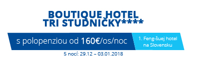 Boutique Hotel Tri Studničky**** – 1. Feng-šuej hotel na Slovensku